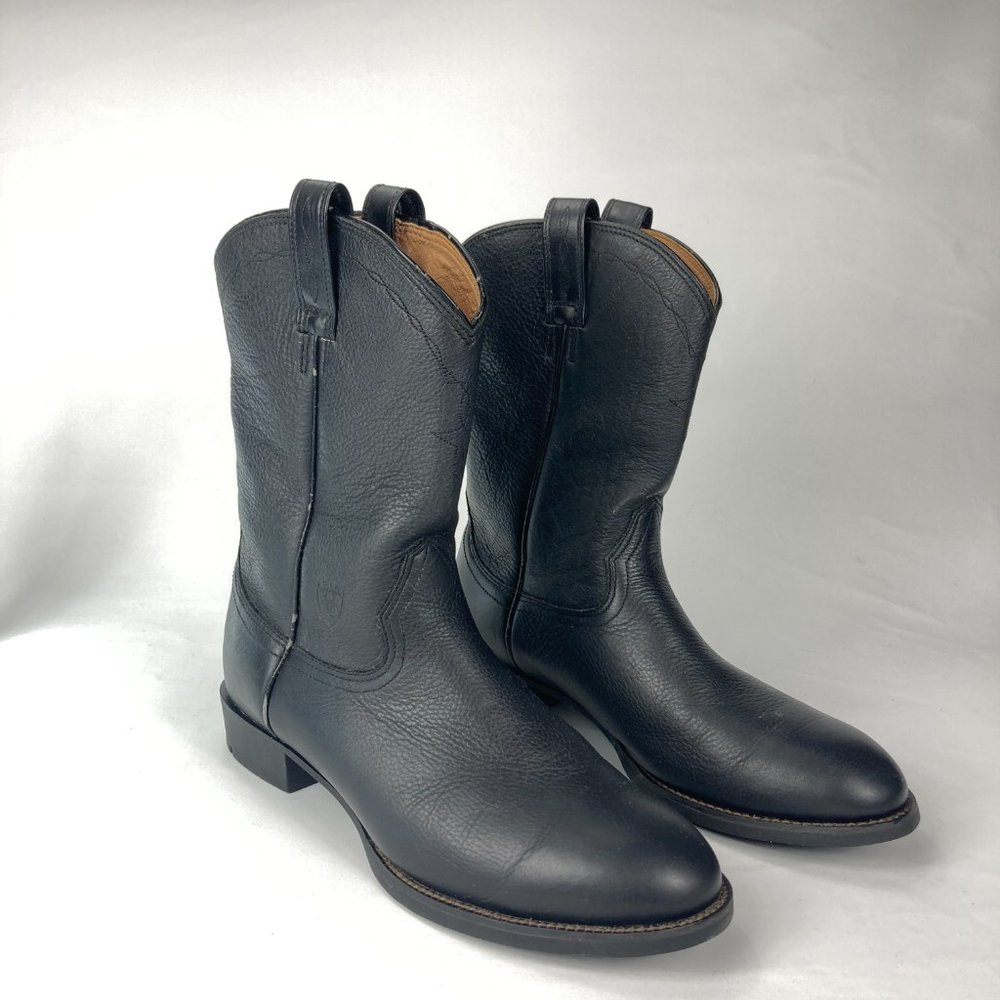 Men's Ariat Size 10 Heritage Roper Western Boots 35501, Black